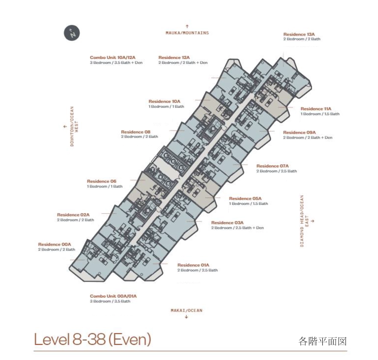 8〜38階(偶数) 敷地図